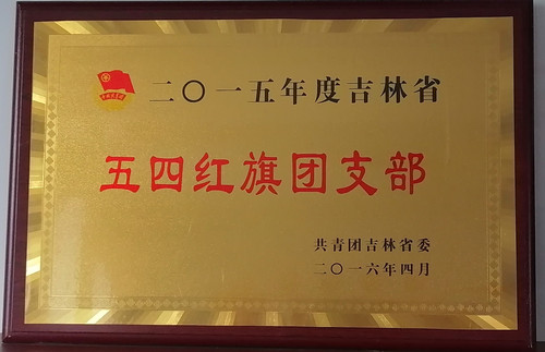 通榆县第一中学2015年度荣获吉林省五四红旗团支部.jpg